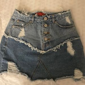 Jean short skirt